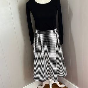 Black & White Striped Skirt